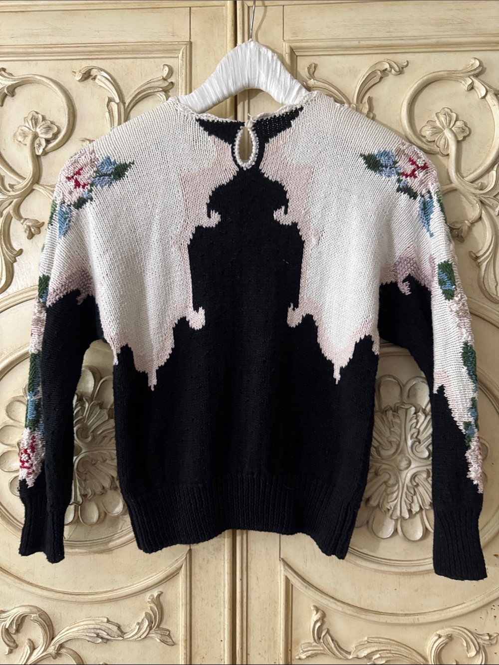 Marisa Christina 90’S Cottagecore Floral Hand Knit Sweater - Picture 9 of 12